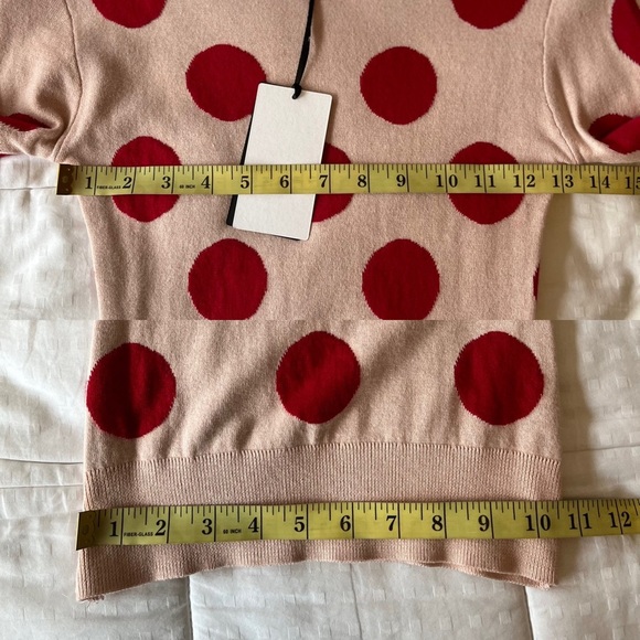 SOLD🥤 Halogen Polka Dot Sweater XS NWT Pink Red Riverdale - Picture 14 of 14